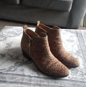 Leopard Print Ankle Boots